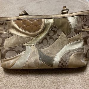 Gold Patchwork Coach Purse